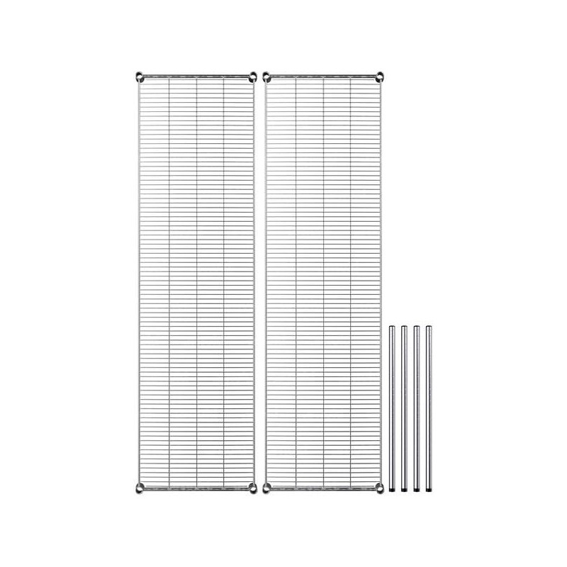 PRO&Family 21" x 72" NSF Chrome 2 Wire Shelf Kit