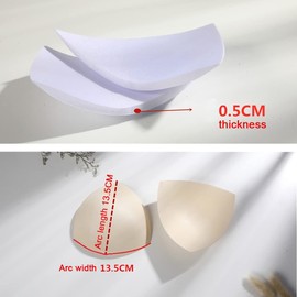 YATEICBC 2 Pairs Removable Bra Pads Bra Inserts Comfortable Women Sports Cup Bra Inserts for Bikini Top Swimwear