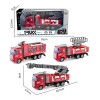 Deluxe Set 3x Camiones Bomberos Rescate Extensible Niños Juguete