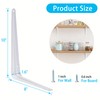 20 Pack Shelf Brackets 10 Inch, White Metal Brackets for