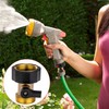 Heavy Duty Brass Shut Off Valve Garden Hose Connector，3PCS 3/4"