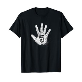 Number 5 Hi Five Hand Sign Hello Greeting Play Games Academy T-Shirt