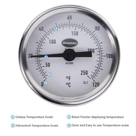 Clip on pipe thermometer - Radiator Balancing Thermometer for Hot Water Pipes and Radiators