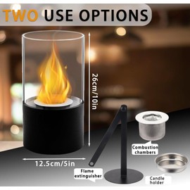 Premium Portable Bio-Ethanol Fire Pit – Sleek Cast Iron Fireplace for Indoors & Outdoors | Stylish Tabletop Fire Bowl for Home, Patio, and Cozy Gatherings