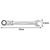 TONE RMF-22 Oscillating Ratchet Offset Wrench, Double Side Width 0.87