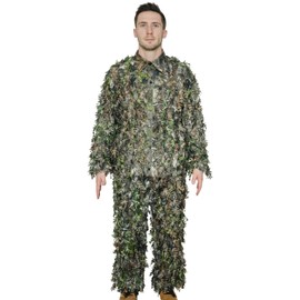 QuikCamo 3D Leafy Suit for Hunting - Lightweight Leafy Camo Suit for Men with Breathable Mesh, 4 Zippered Pockets, Drawstring Pants - Ideal Leaf Suit for (NWTF Mossy Oak Obsession, L/XL)