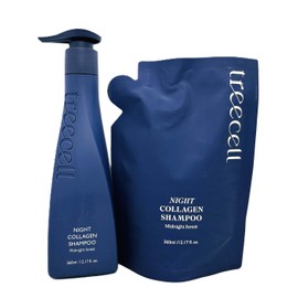 Tricell Night Collagen Shampoo Midnight Forest original + refill (360ml+360ml) / 트리셀 나이트 콜라겐 샴푸 미드나잇 포레스트 본품+리필기획 (360ml+360ml)