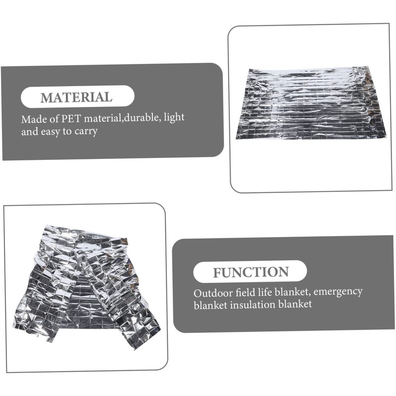 BIUDECO Insulation Emergency Blankets Set of Windproof Essential for Hiking