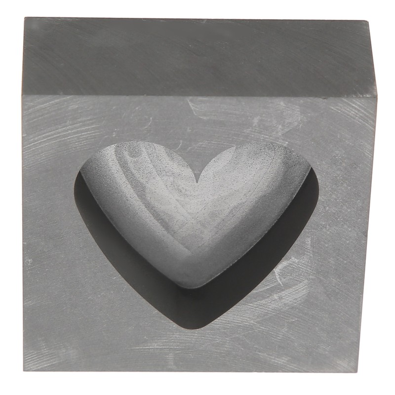 Graphite Casting Mold Professional Heart Shaped Ingot Casting Refining Mould