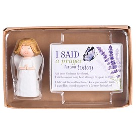 Dicksons Butterfly Angel, I Said A Prayer, White/Purple 5.5 x 3.5 Inch Resin Collectible Figurine