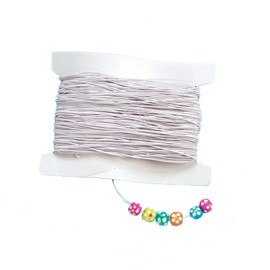 Baker Ross Weißes Gummiband (30m Spule) Gummiband für fantasievolle Schmuckkreationen