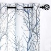 FMFUNCTEX Blue White Curtains 50" X 45" for Kitchen Living