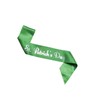 St Patrick's Green Satin Sash KISS ME I'M IRISH Sash