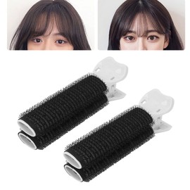 Pack of 2 Hair Roller Clips, Hair Volume Roller Curler Clip, Portable, Voluminous Hair Root Clips, Pony Styling Tool for Women and Girls (Black)