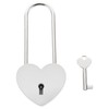 Baluue Love Lock Heart Padlock with Key, 10CM Diary Lock