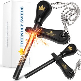 The Friendly Swede Magnesium Alloy Emergency Easy Grip Fire Starter (2 Pack)