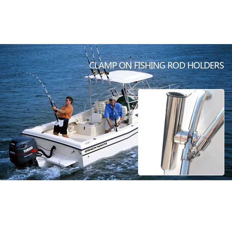 Fishing Rod Holders for Boat, 2 Pack Stainless Steel Rail