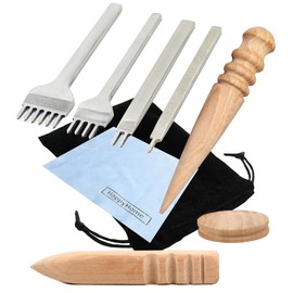 HappyHome Leather Craft Tool Rhombus Pitch Edge Polishing Set (0.2 inches (5 mm)
