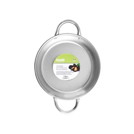 HABI 555 Serving Saucepan 2 handles 22 cm, Aluminium, Silver