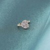 Iaceble Boho Rhinestone Heart Nose Ring Crystal Heart Clip On