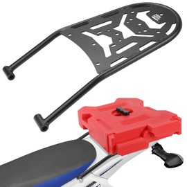 KEMIMOTO Compatible with DRZ400S/SM and KLX400S Rear Rack Luggage Storage Rack Carrier Rear Tail Storage Rack Cargo Enduro Luggage Rack All Year