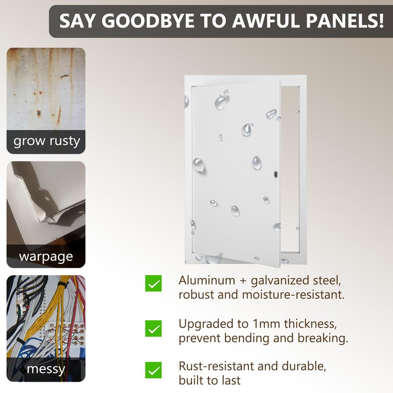Thicken 1mm 12 x 20 Access Panel for Drywall,Attic Door,