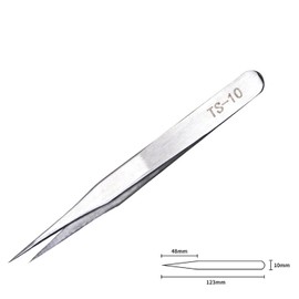6 Stainless Fine Tip Tweezers Industrial for Electronics Laboratory Work Jewelry-Making Craft, Soldering Multiple Usage