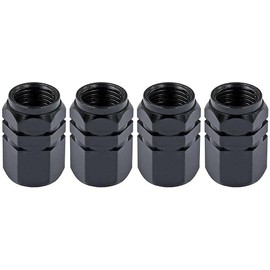4Pcs Black New Car Tire Valve Stem Caps Bolt-in Aluminum Theftproof Valve Caps Car Wheel Tires Stem Quality Tyre Air High Valves Caps，Valve Stems and Caps，Stem Caps