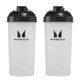 Myprotein shaker pack of 2 600ml bottles, and 2 free impact whey samples included