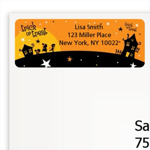 Candles and Favors Trick or Treat - Halloween Personalized Return