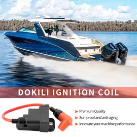 Dokili Outboard Ignition Coil CDM Module 114-7509 827509T7 827509A10 for 1996-2007 Mercury 30-300HP 1996-1999 Force 40 50 75 90 120HP Engine 4-Pin