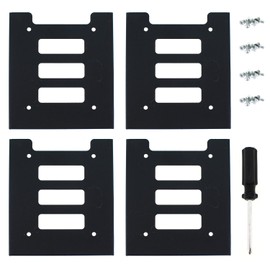 MTQY 4pcs SSD Bracket 2.5 to 3.5 Adapter SSD HDD Hard Disk Drive Bays Holder Metal Mounting Bracket Adapter with Screws for PC