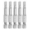 sourcing map 5pcs Hex Head Wrench Drill Bit 4mm (H4)