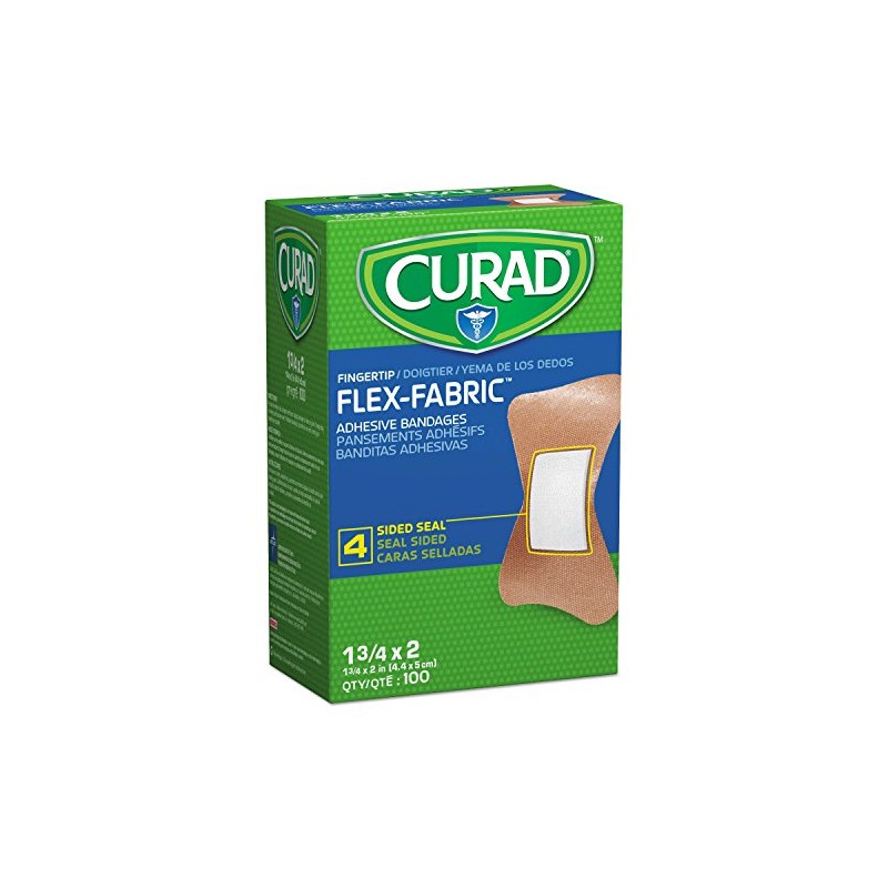 Medline Comfort Cloth Woven Fingertip Bandages, 2" x 1 1/2",