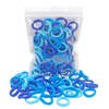 100 Pack Blue Color Nylon Small Hair Ties Toddlers Baby