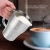 Stainless Steel Coffee Pitcher Cup with Scale 900ml, Household Silver