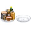 2 Pack, 9 Inch Clear Non-Skid Lazy Susan Organizers -