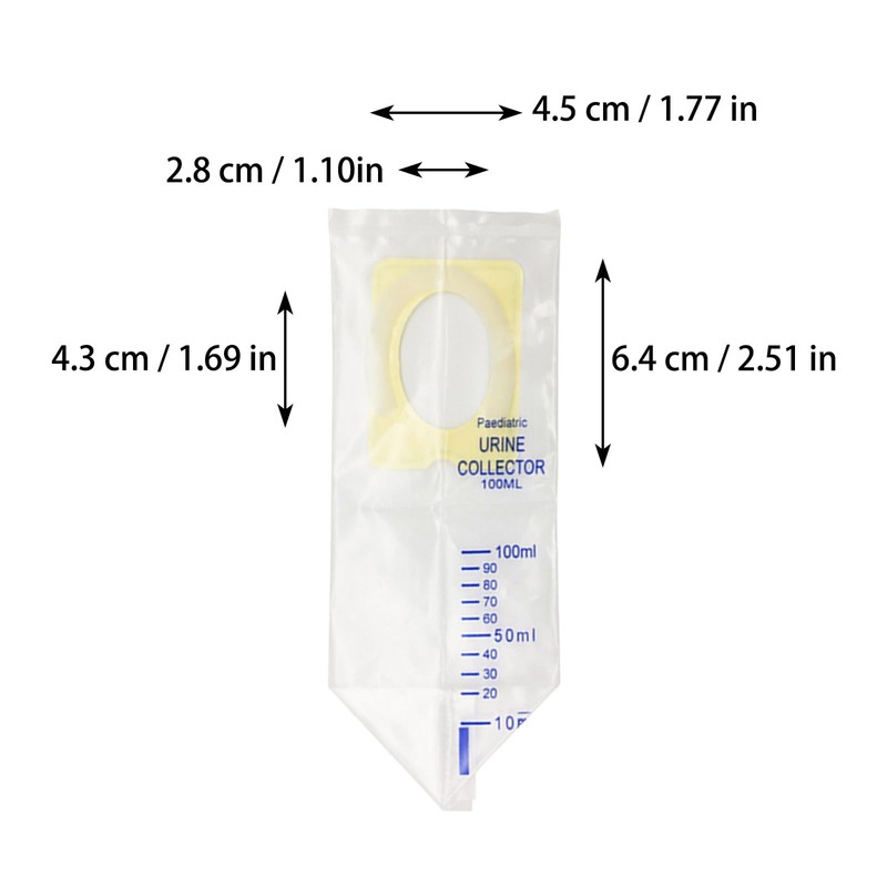 Eruceky 30 Stück Einweg Urinbeutel 100 ml, Disposable Baby Urine