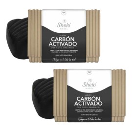 Jabon Carbon Activado Shelo Nabel 100grs. 2 Piezas                                                                                                    