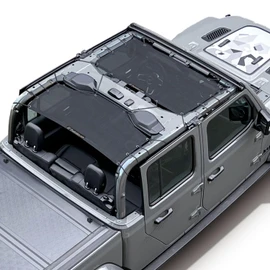 JT Sun Shade Top Roof Compatible with Jeep Gladiator Sunshade Front+Rear