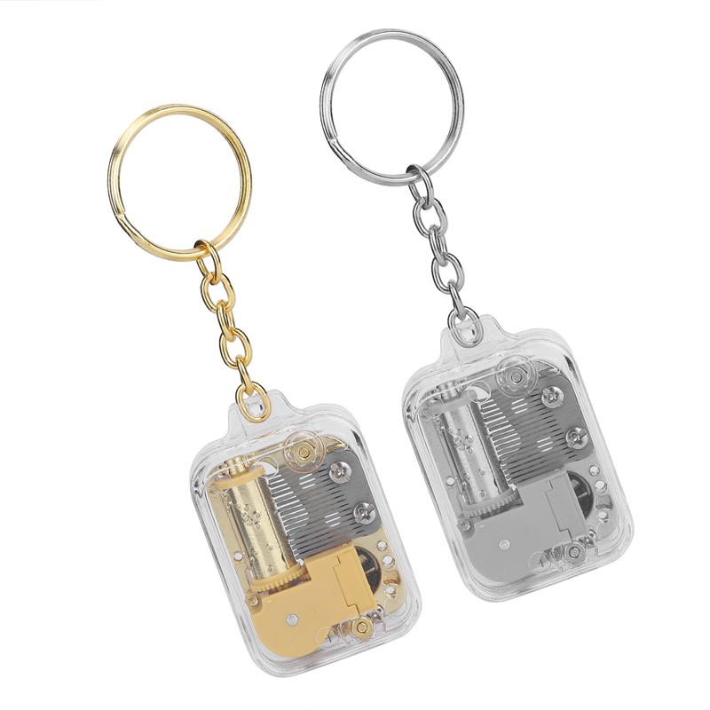 2pcs Mini Music Box Key Chain Exquisite Pendant Key Chain