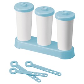 LIKE IT STK-15L Ice Cube Tray, Perfect for Water Bottles, Makes Cylindrical Ice Bar Maker, Approx. Width 6.3 x Depth 2.0 x Height 5.1 inches (16 x 5 x 13 cm), Light Blue, Made in Japan, Perfect for