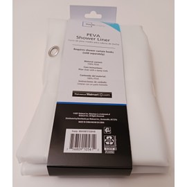 Made By Design PEVA Shower Stall Liner Mainstays FROSTY 54" x 78" Weighted Hem Medium Weight