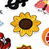 HQdeal Pack of 50 iron-on patches, butterfly, animals, flower, iron-on