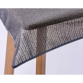 Soft Foam Tablecloth with Hem, Grey/Anthracite, Square, 110 x 140 cm, Foam Blanket, Classic Outdoor Blanket, Garden/Patio/Balcony, Weatherproof, Non-Slip