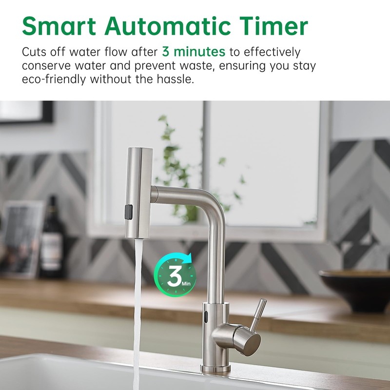 CENOSA Touchless Kitchen Faucet Motion Sensor Hands Free Single Handle