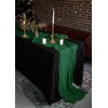 2 Pack Dark Green Cheesecloth Table Runner 10ft, Rustic Gauze