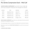 Elite Hockey, Notorious Pro-Series Compression Calf Sock, One Pair (Black/Silver