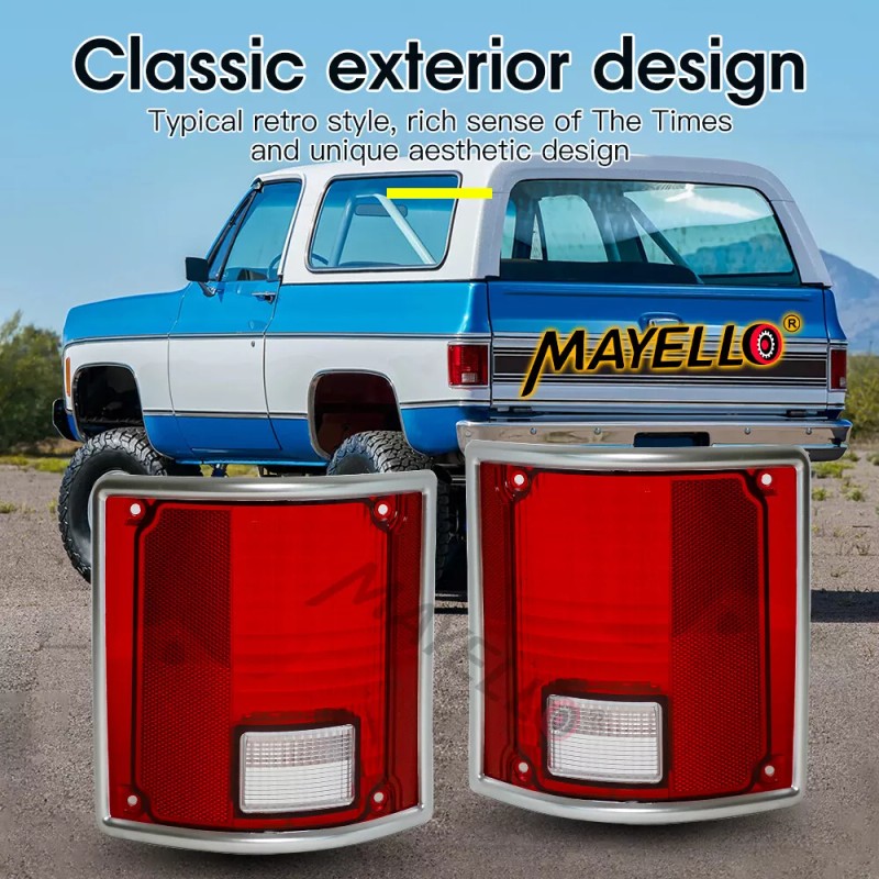 autobots Tail Light Lamp Red Lens Pair Set For 1973-1991