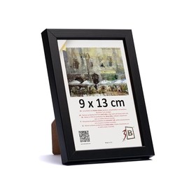 3-B LUND Picture Frame Black 9 x 13 cm Wooden Frame Photo Frame Portrait Frame with Acrylic Glass
